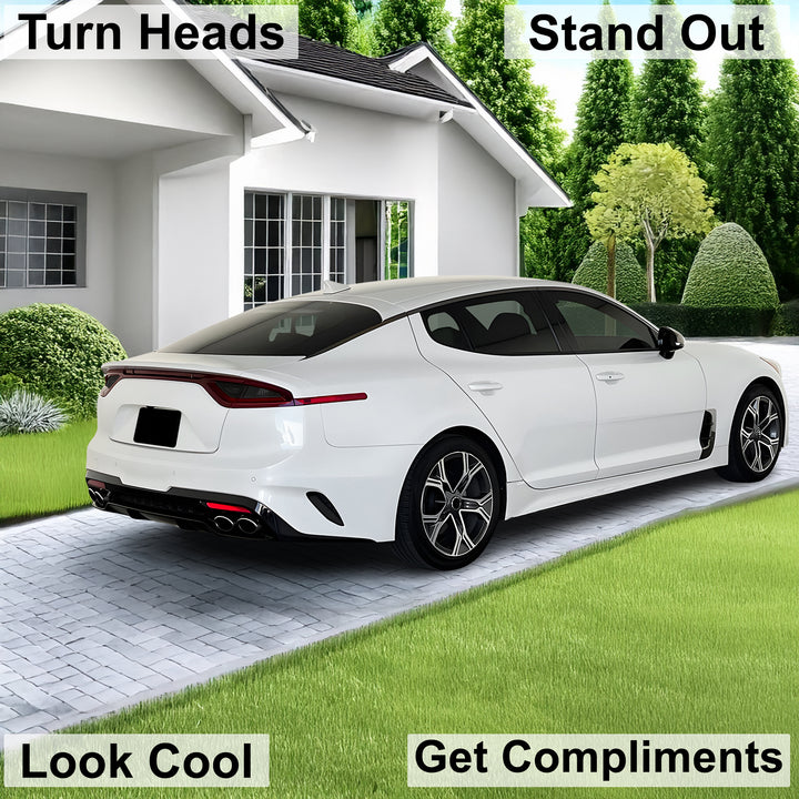 Rear Side Markers Reflectors Tail Light Precut Smoked Vinyl Tint Fits Kia Stinger GT 2018 - 2021 - Bogar Tech Designs