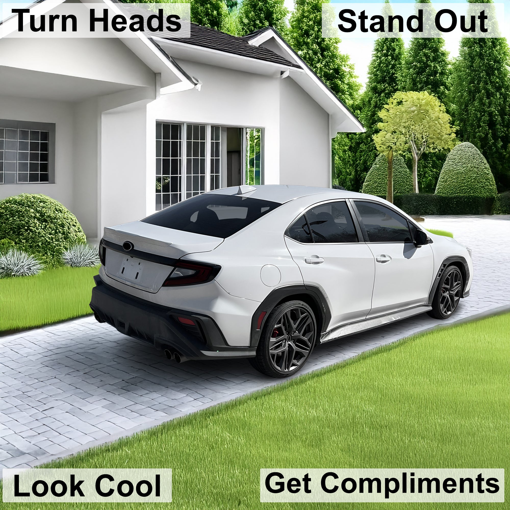 Full Headlight Taillight Precut Smoked PPF Tint Kit Overlay Film Fits Subaru WRX 2022 - 2025 - Bogar Tech Designs