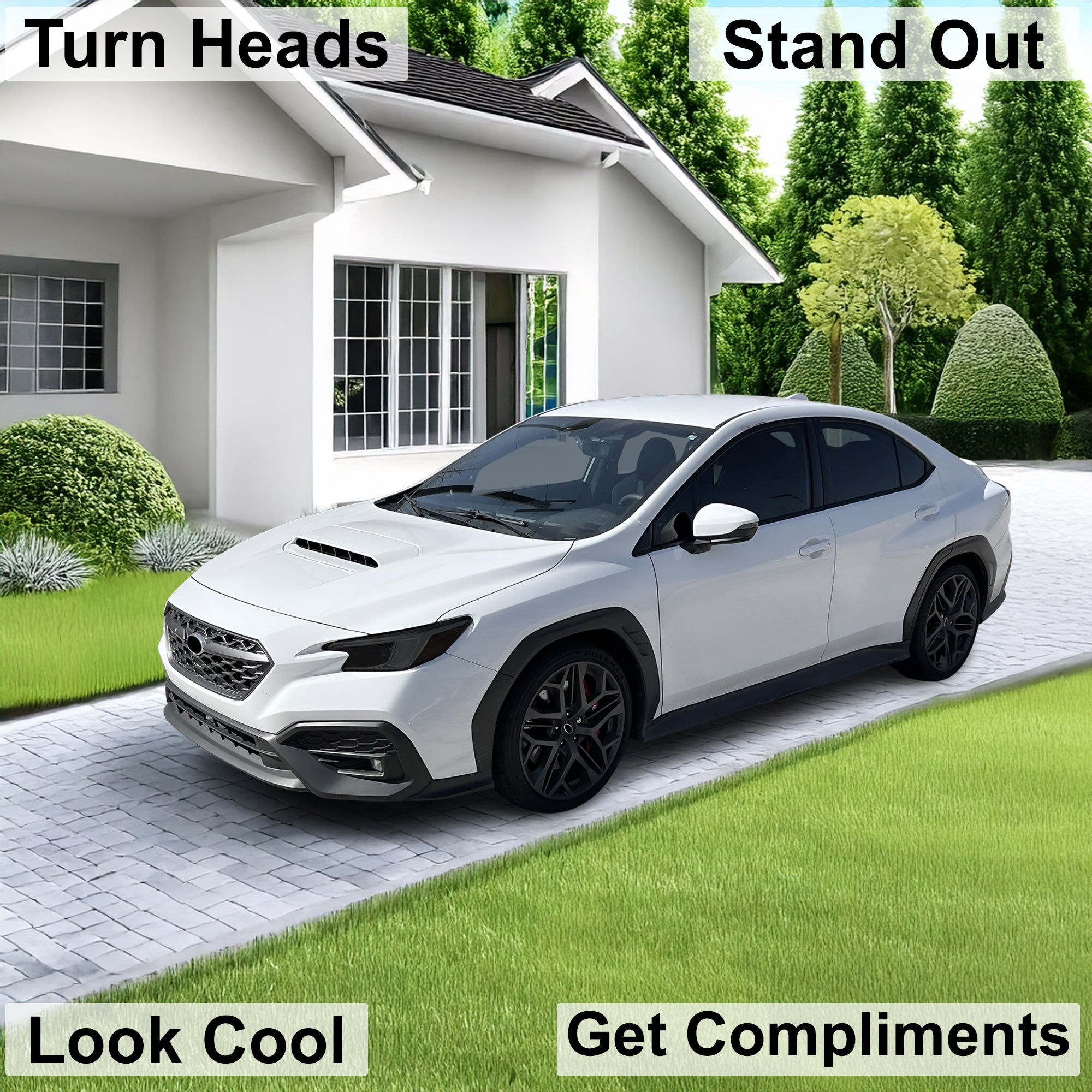 Full Headlight Taillight Precut Smoked PPF Tint Kit Overlay Film Fits Subaru WRX 2022 - 2025 - Bogar Tech Designs