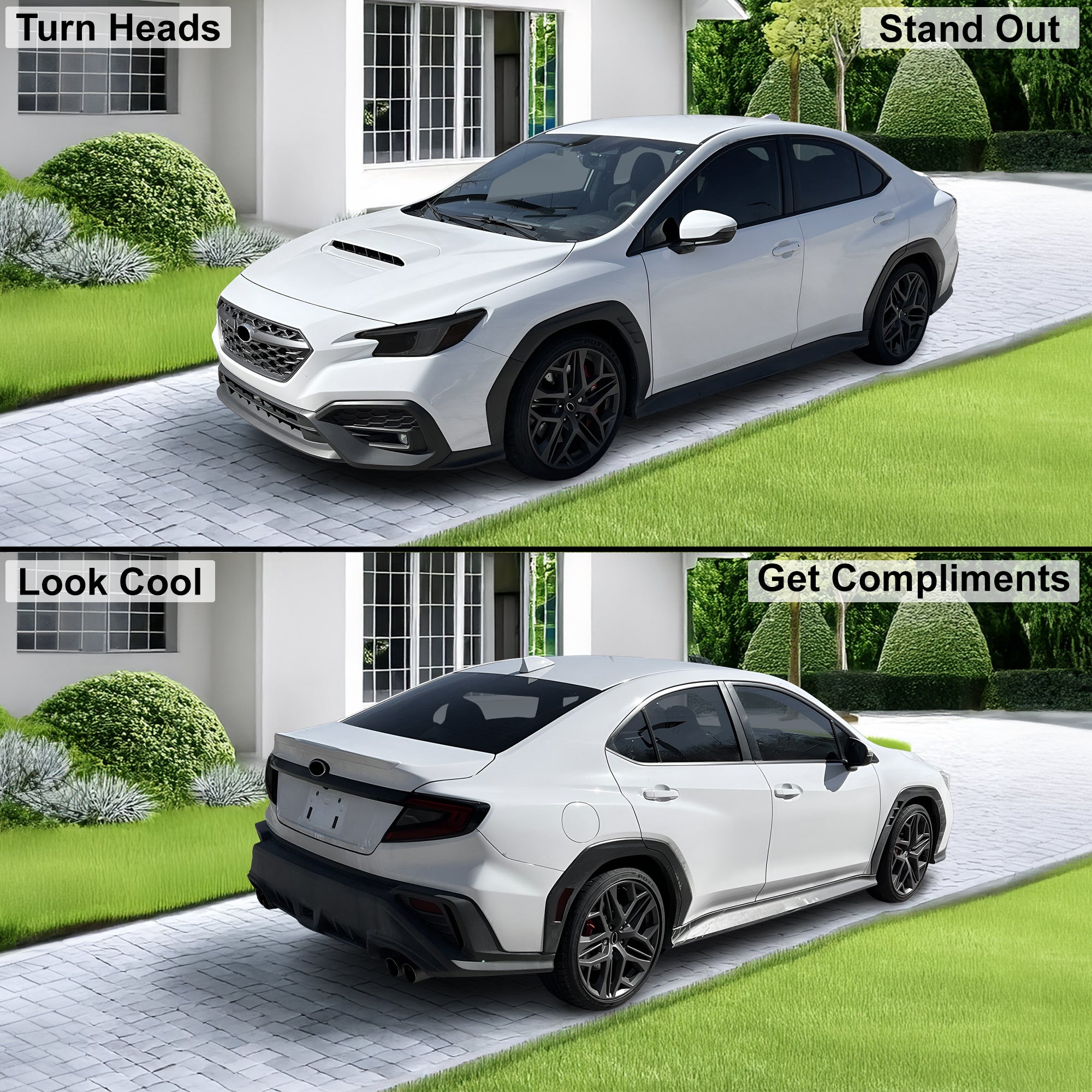 Full Headlight Taillight Precut Smoked PPF Tint Kit Overlay Film Fits Subaru WRX 2022 - 2025 - Bogar Tech Designs