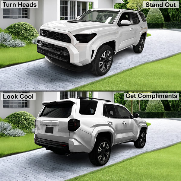 Fits Toyota 4Runner 2025-2026 Full Headlight Taillight Precut Smoked PPF Tint Kit Film Overlay