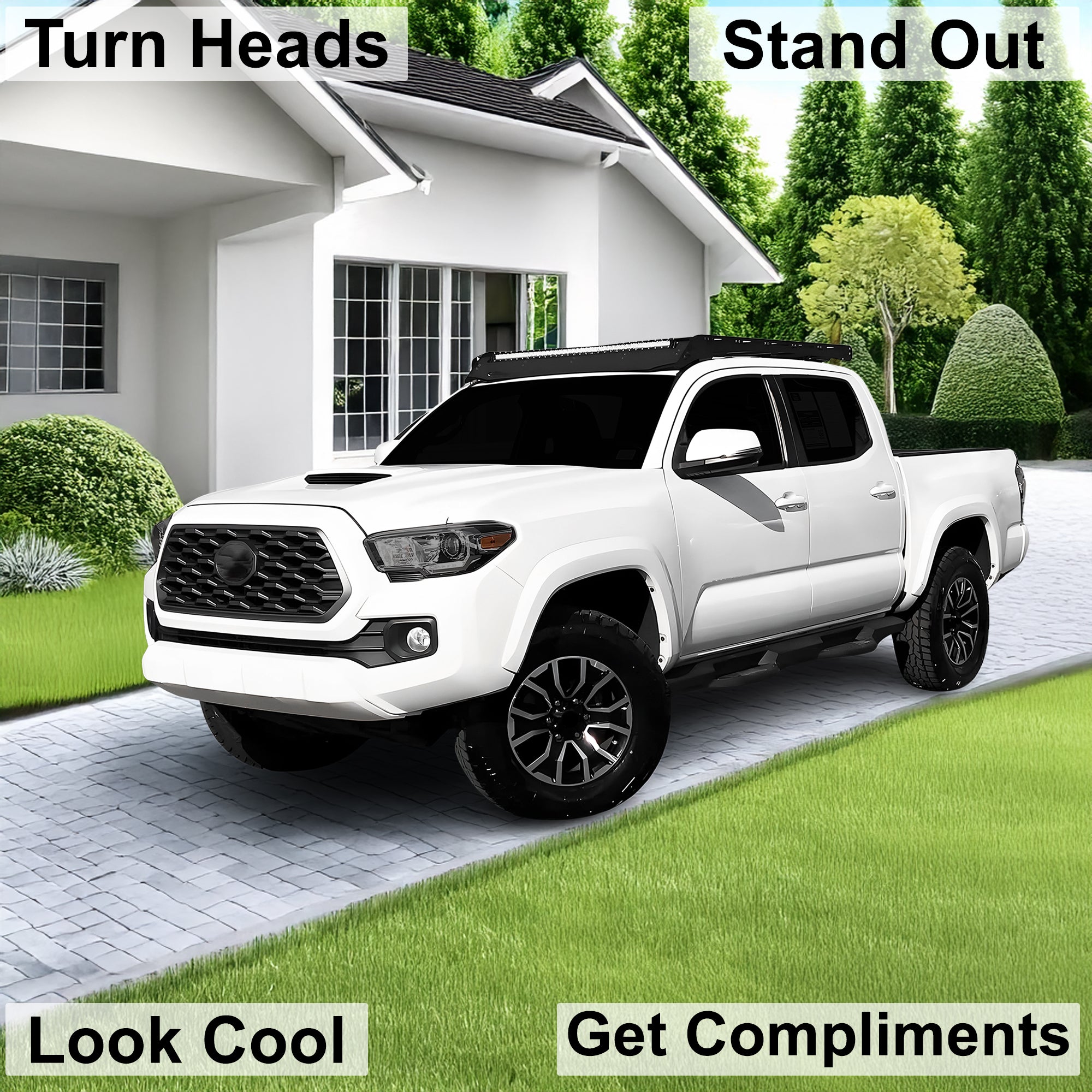 Full Tint Kit Precut Smoked Vinyl Tint Kit Film Overlay Cover Fits Toyota Tacoma 2016 - 2023 - Bogar Tech Designs
