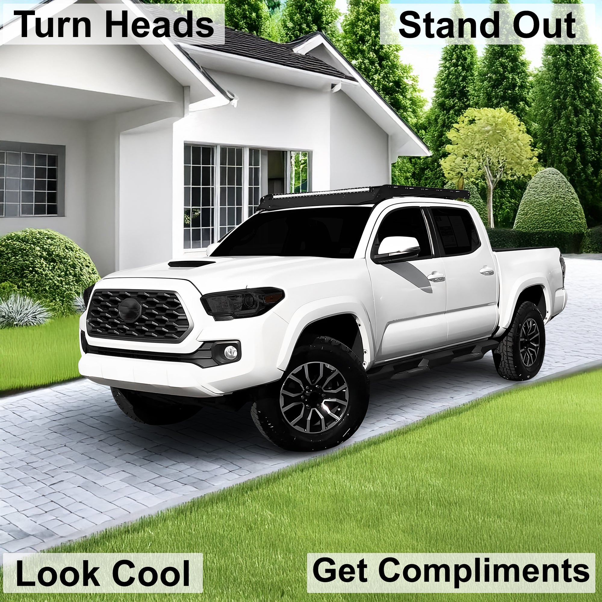 Full Tint Kit Precut Smoked Vinyl Tint Kit Film Overlay Cover Fits Toyota Tacoma 2016 - 2023 - Bogar Tech Designs