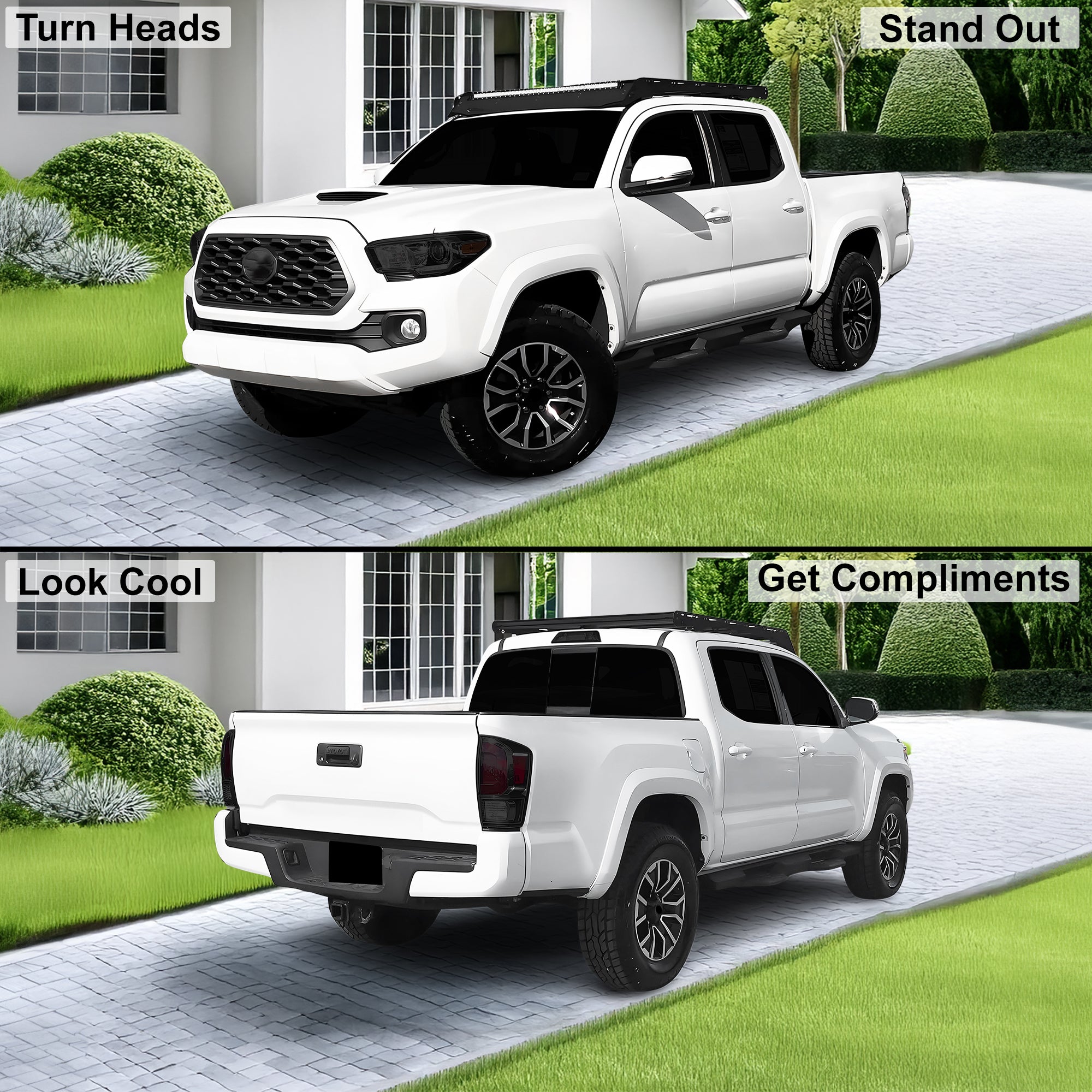 Full Tint Kit Precut Smoked Vinyl Tint Kit Film Overlay Cover Fits Toyota Tacoma 2016 - 2023 - Bogar Tech Designs