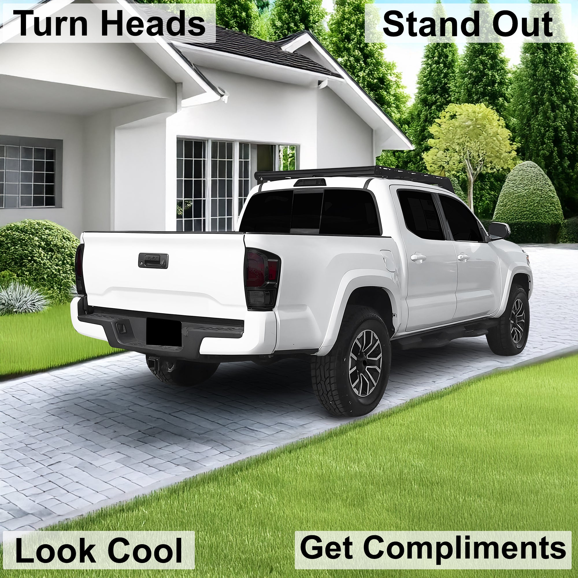 Full Tint Kit Precut Smoked Vinyl Tint Kit Film Overlay Cover Fits Toyota Tacoma 2016 - 2023 - Bogar Tech Designs