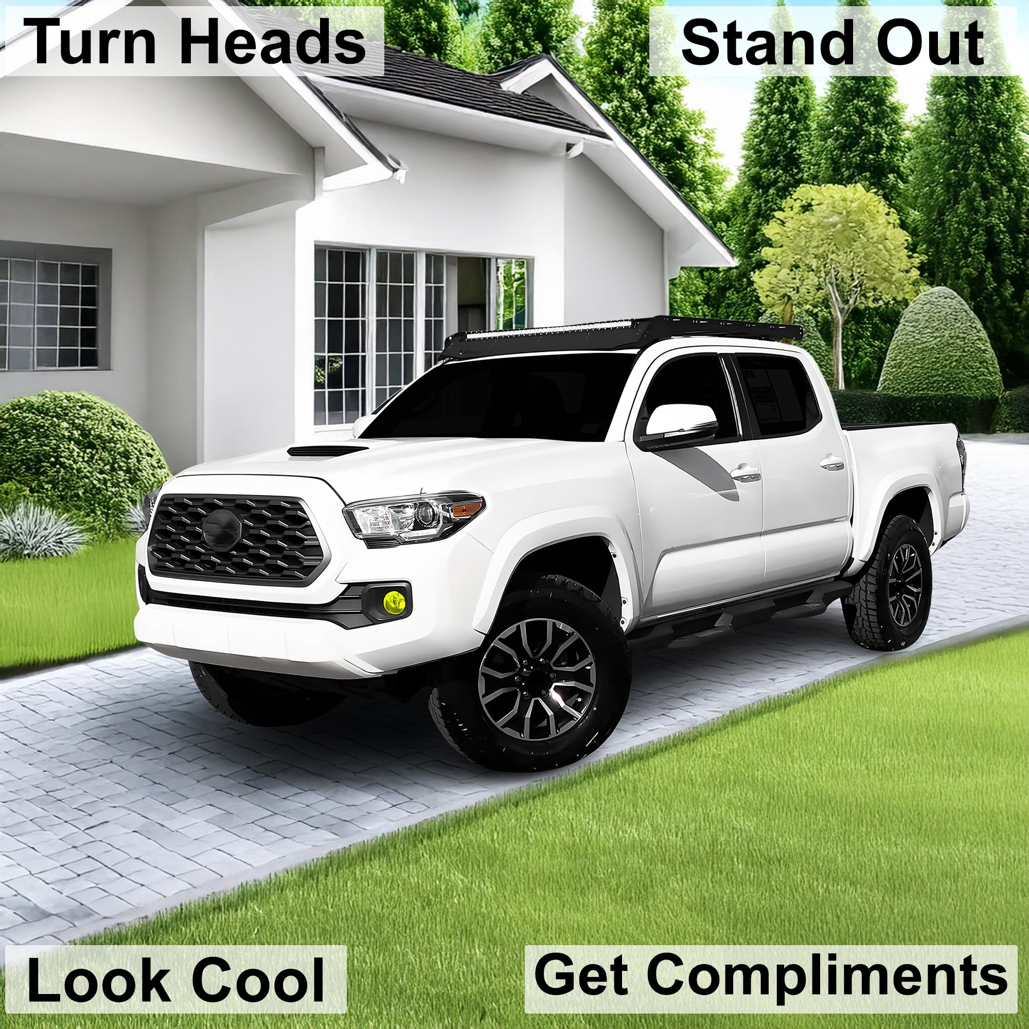 Fog Light Precut Yellow Vinyl Tint Kit Overlay Film Fits Toyota Tacoma 2016 - 2023 - Bogar Tech Designs