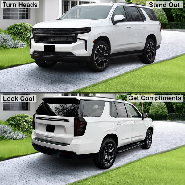 Full Headlight Taillight Precut Smoked PPF Tint Kit Film Overlay Fits Chevy Tahoe Suburban 2021 - 2024 - Bogar Tech Designs