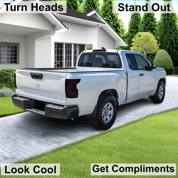 Full Headlight Taillight Precut Smoked PPF Tint Kit Film Overlay Fits Nissan Frontier 2022 - 2025 - Bogar Tech Designs