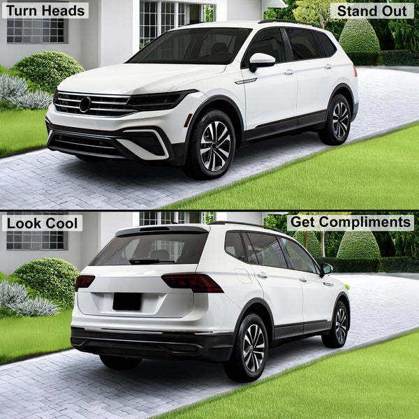 Full Headlight Taillight Precut Smoked PPF Tint Kit Film Overlay Fits Volkswagen Tiguan 2018 - 2024 - Bogar Tech Designs