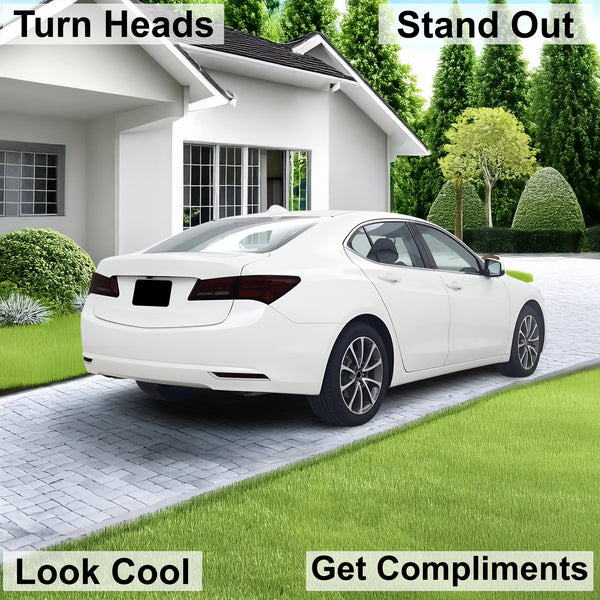 Full Headlight Taillight Precut Smoked PPF Tint Kit Film Overlay Fits Acura TLX 2015 - 2020 - Bogar Tech Designs
