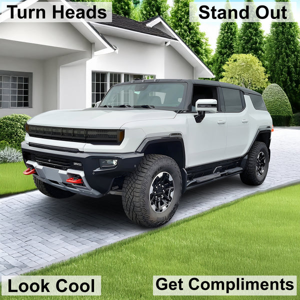 Fits GMC Hummer EV 2023-2025 Full Headlight Taillight Precut Smoked PPF Tint Kit Film Overlay