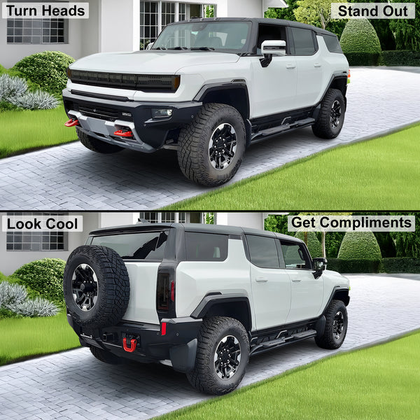 Fits GMC Hummer EV 2023-2025 Full Headlight Taillight Precut Smoked PPF Tint Kit Film Overlay