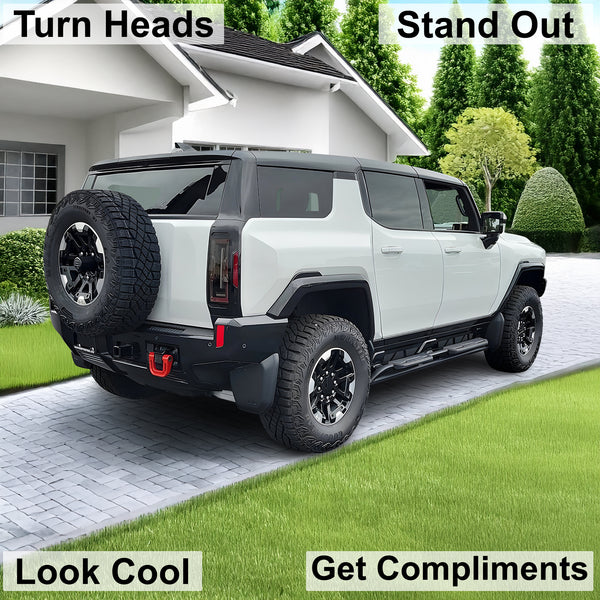 Fits GMC Hummer EV 2023-2025 Full Headlight Taillight Precut Smoked PPF Tint Kit Film Overlay