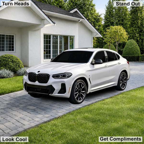 BMW X4 2022–2025 Dark Smoke Headlight & Taillight Tint Kit – Precut Vinyl Lens Overlays