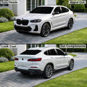 BMW X4 2022–2025 Dark Smoke Headlight & Taillight Tint Kit – Precut Vinyl Lens Overlays