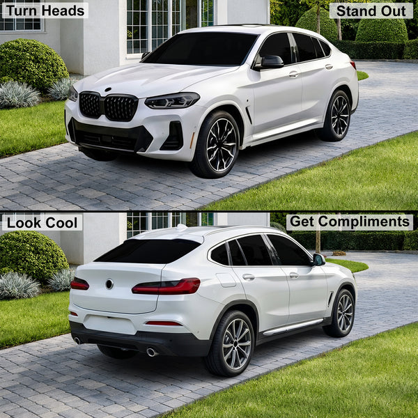 BMW X4 2022–2025 Dark Smoke Headlight & Taillight Tint Kit – Precut Vinyl Lens Overlays