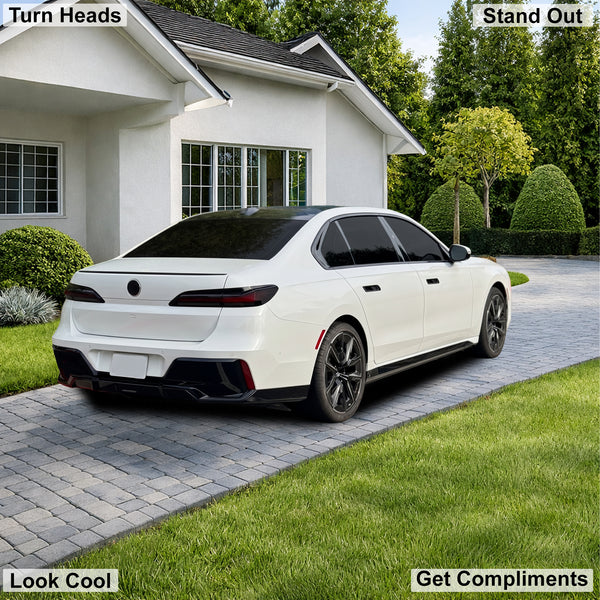 BMW 7 Series 2023–2026 Dark Smoke Headlight & Taillight Tint Kit – Precut Vinyl Lens Overlays