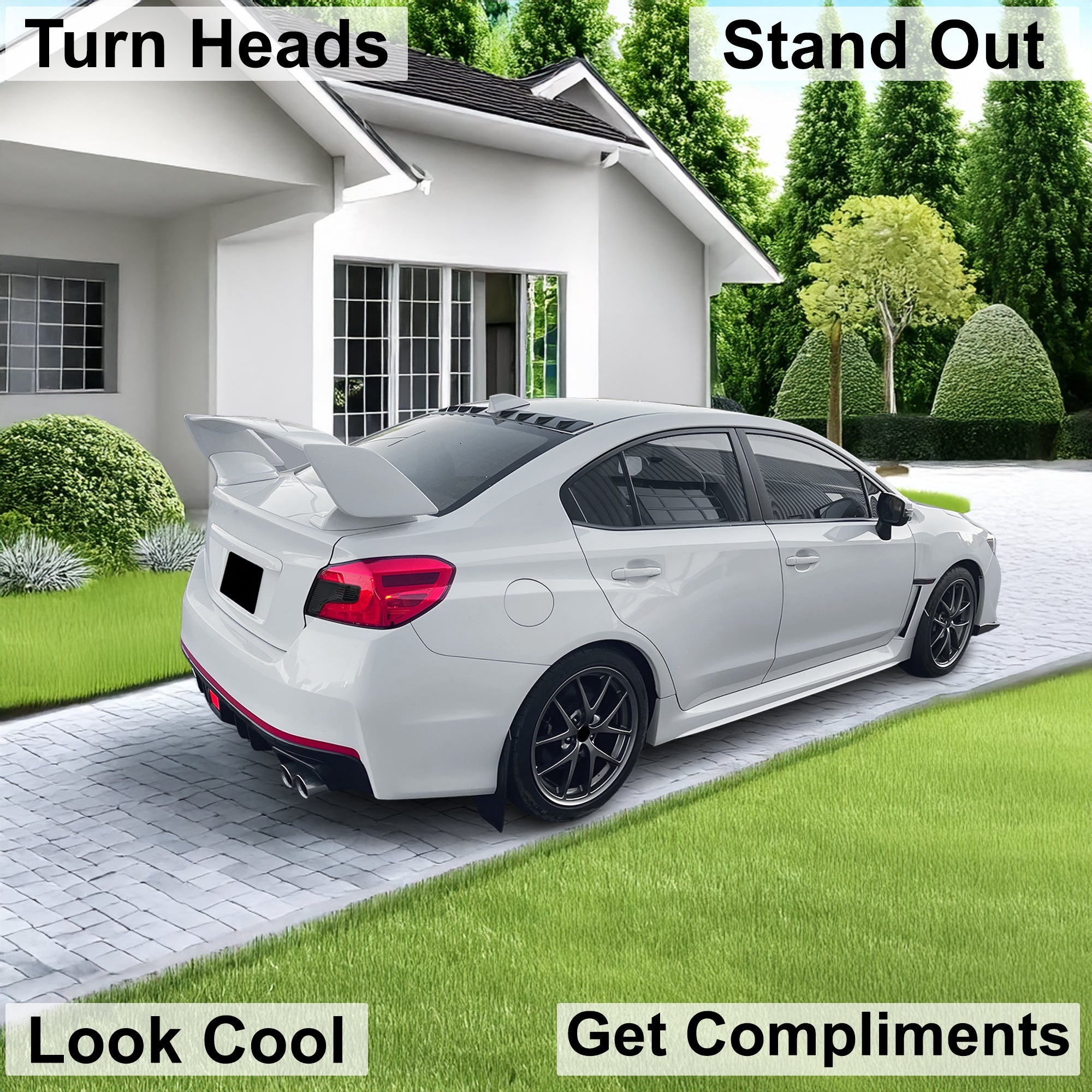 Fog Tail Light Amber Delete Tint Kit Overlay Film Fits Subaru WRX/STI 2015 - 2021 - Bogar Tech Designs