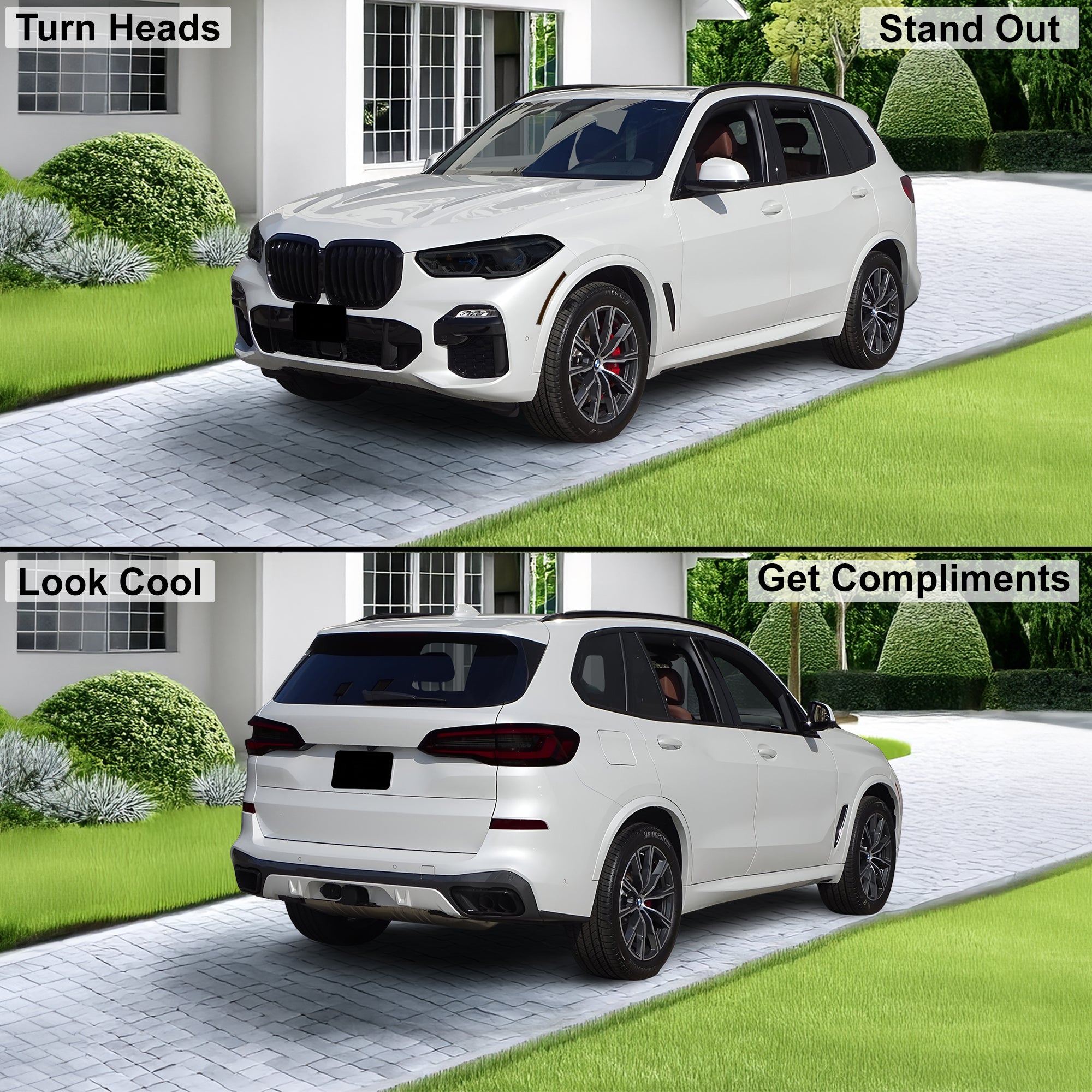 Full Headlight Taillight Precut Smoked PPF Tint Kit Film Overlay Fits BMW X5 2019 - 2023 - Bogar Tech Designs