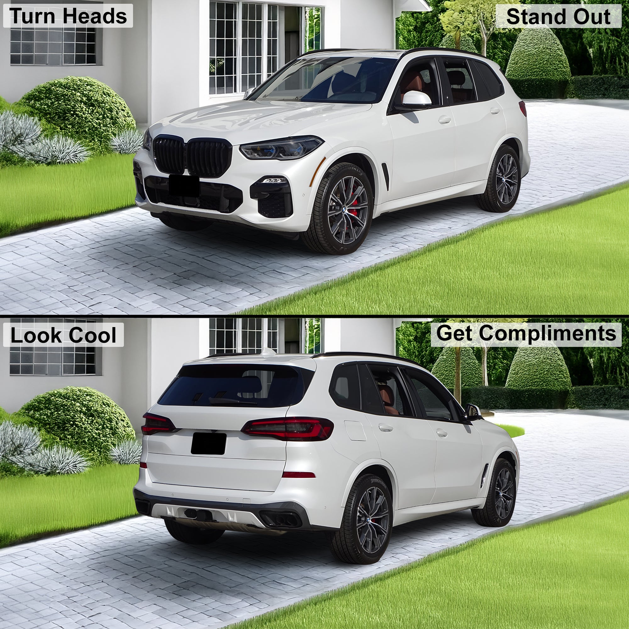 Full Headlight Taillight Precut Smoked PPF Tint Kit Film Overlay Fits BMW X5 2019 - 2023 - Bogar Tech Designs