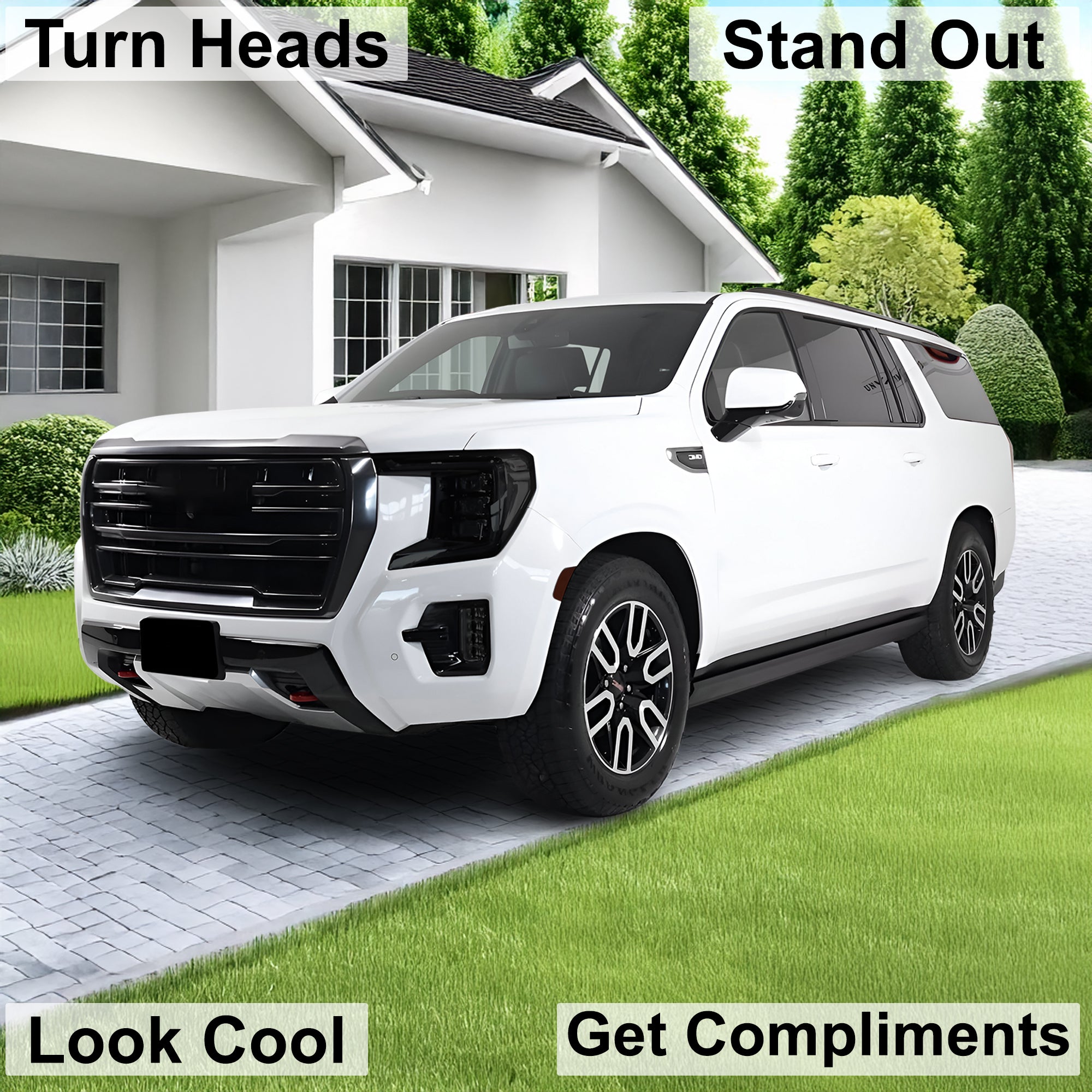 Full Headlight Taillight Precut Smoked PPF Tint Kit Overlay Film Fits GMC Yukon 2021 - 2024 - Bogar Tech Designs
