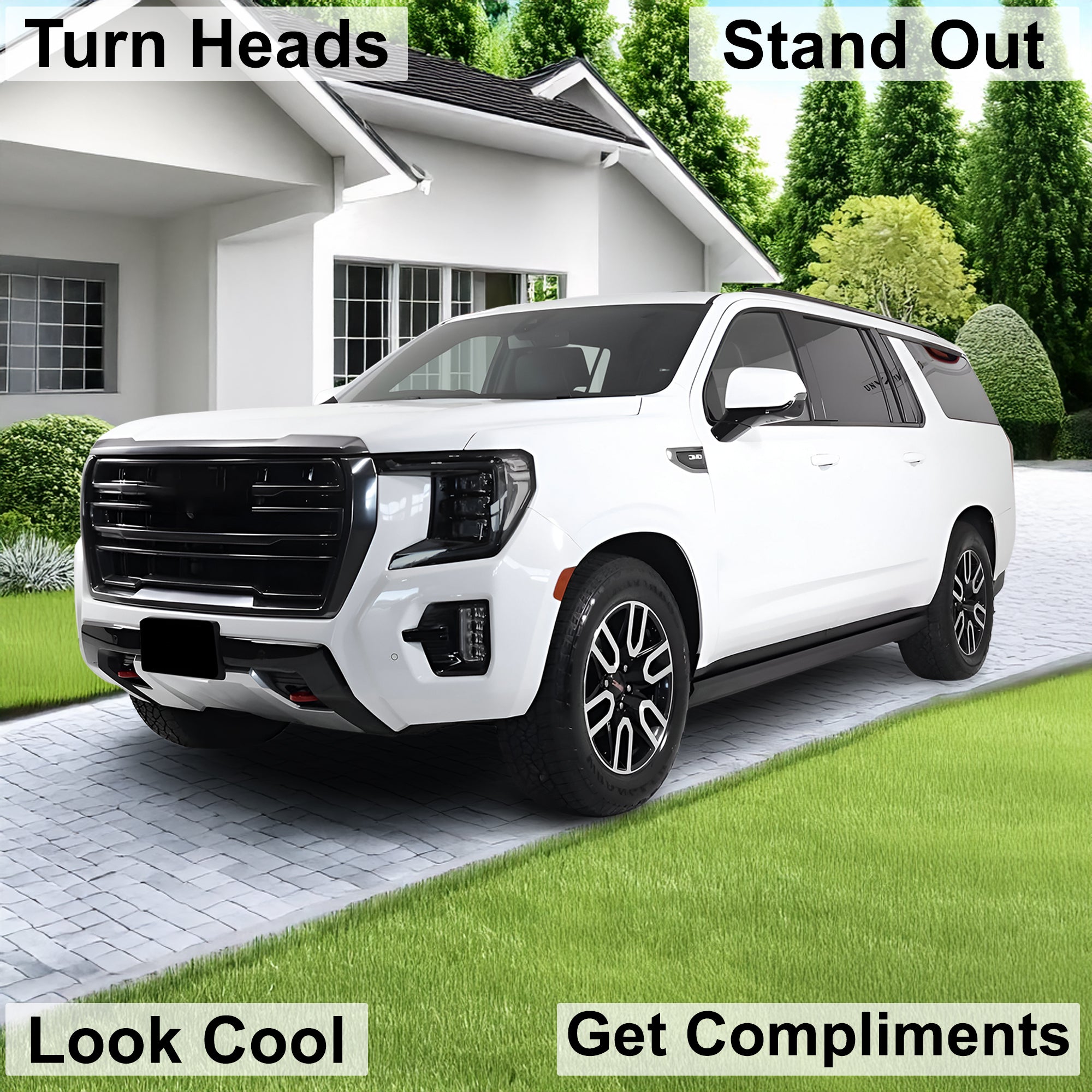 Full Headlight Taillight Precut Smoked PPF Tint Kit Overlay Film Fits GMC Yukon 2021 - 2024 - Bogar Tech Designs