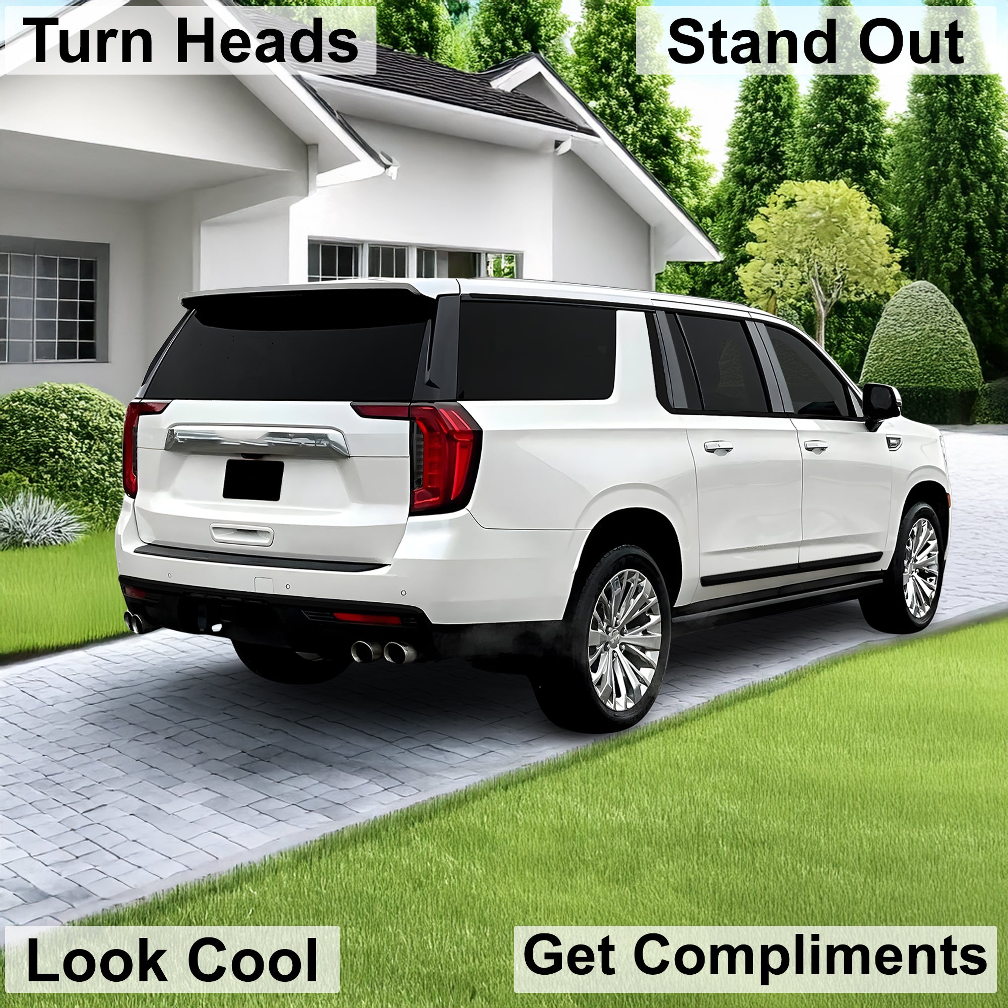 Full Headlight Taillight Precut Smoked PPF Tint Kit Overlay Film Fits GMC Yukon 2021 - 2024 - Bogar Tech Designs