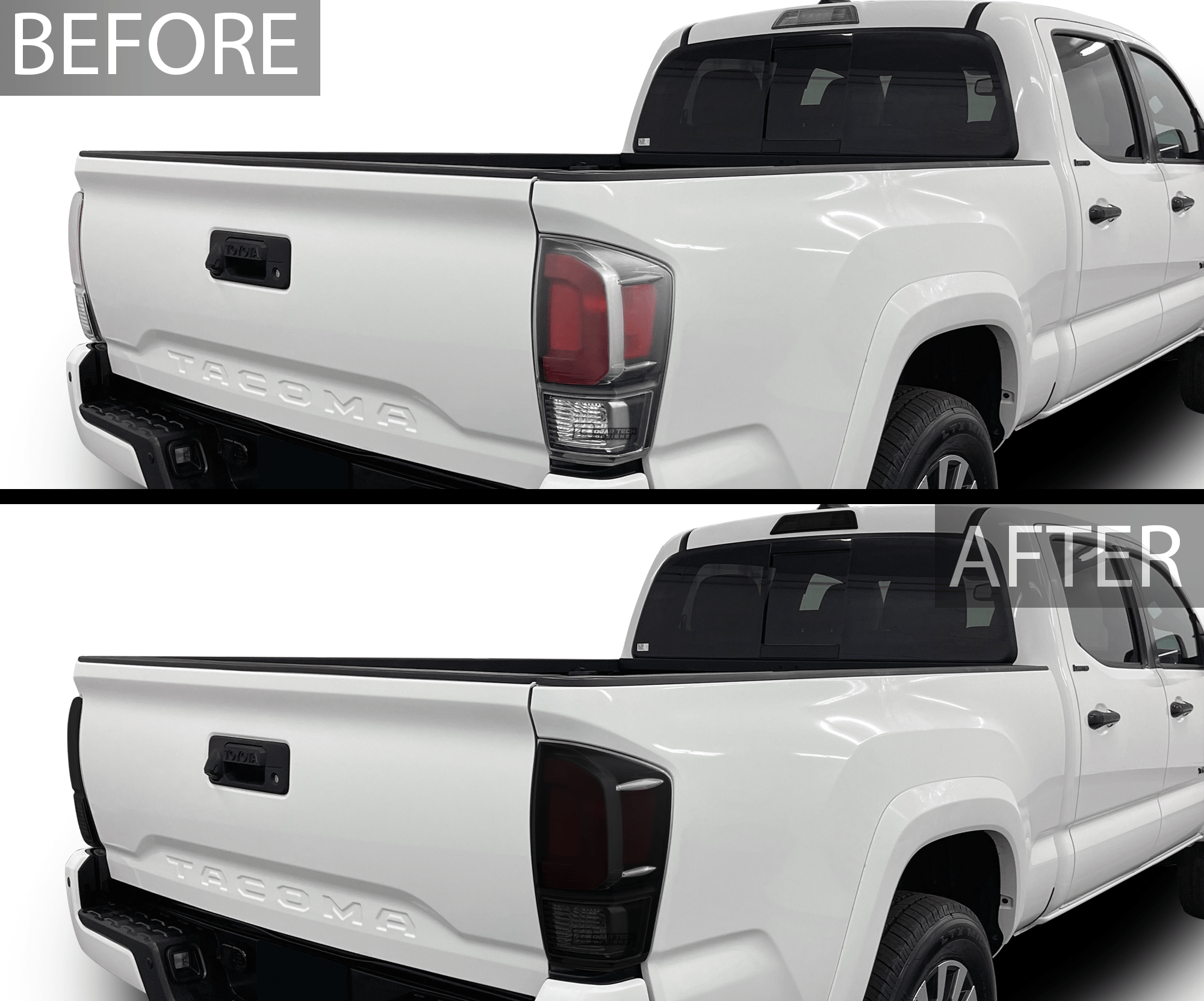 Full Tint Kit Precut Smoked Vinyl Tint Kit Film Overlay Cover Fits Toyota Tacoma 2016 - 2023 - Bogar Tech Designs
