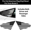 Quarter Window American Flag Vinyl Decal Stickers Fits Tesla Model S 2016 - 2025 - Bogar Tech Designs
