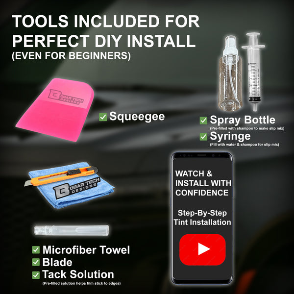 Fits Hyundai Santa Fe 2024-2026 Full Headlight Taillight Precut Smoked PPF Tint Kit Film Overlay