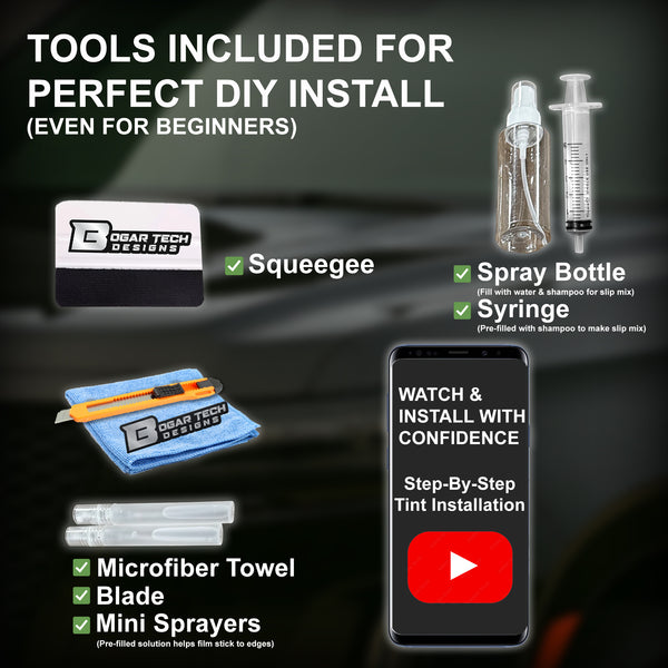 Fits Tesla Model Y 2026 Full Headlight Taillight Precut Smoked PPF Tint Kit Film Overlay