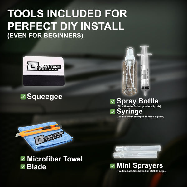 Full Headlight Taillight Precut Smoked PPF Tint Kit Film Overlay Fits Hyundai Santa Cruz