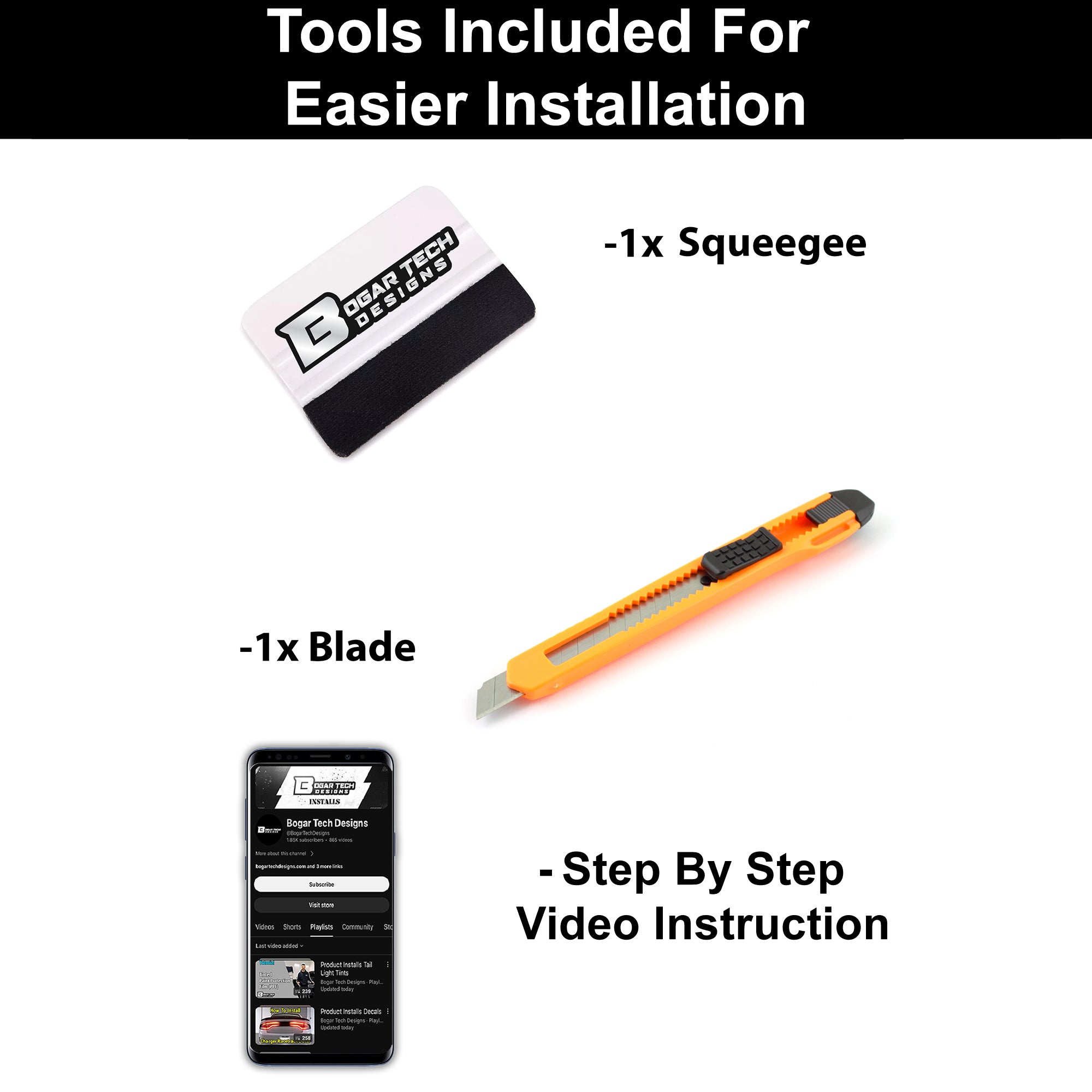 Vinyl Chrome Delete Grille Side Window Blackout Decal Stickers Overlay Film Fits BMW X5 2019 - 2025 - Bogar Tech Designs