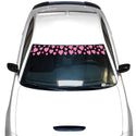 Front Windshield Visor Decal – Leopard Cheetah Heart Print | Universal Fit for Most Vehicles