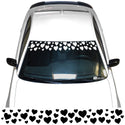 Front Windshield Visor Decal – Leopard Cheetah Heart Print | Universal Fit for Most Vehicles