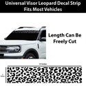Front Windshield Visor Decal – Leopard Cheetah Heart Print | Universal Fit for Most Vehicles