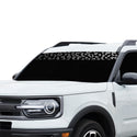 Front Windshield Visor Decal – Leopard Cheetah Heart Print | Universal Fit for Most Vehicles
