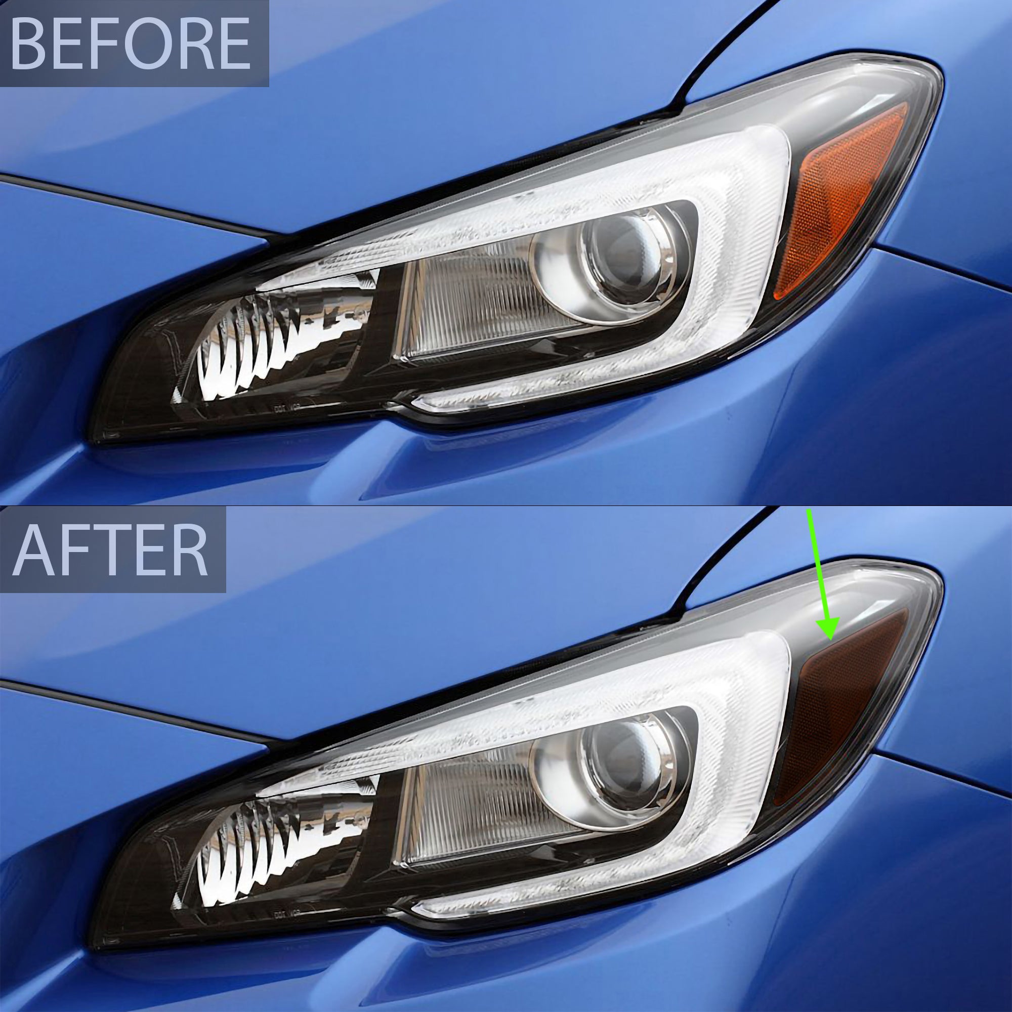 Fog Tail Light Amber Delete Tint Kit Overlay Film Fits Subaru WRX/STI 2015 - 2021 - Bogar Tech Designs