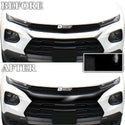 Vinyl Chrome Delete Wheel Front Grille Trim Blackout Decal Stickers Overlay Film Fits Chevy Trailblazer 2021 2022 2023