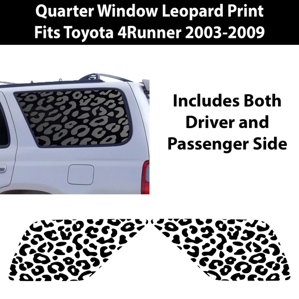 Precut Quarter Window Cow Print Vinyl Decal Sticker Fits Tesla