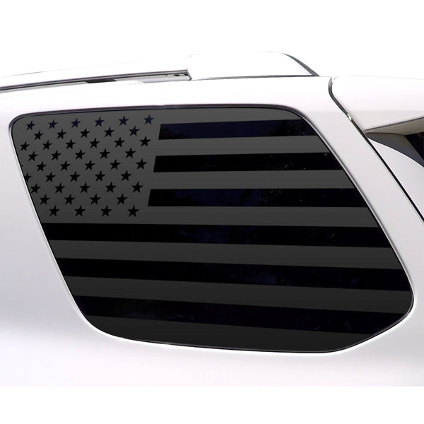 American Flag Window Decal for Toyota 4Runner 2010-2024 – Precut Matte Black Vinyl