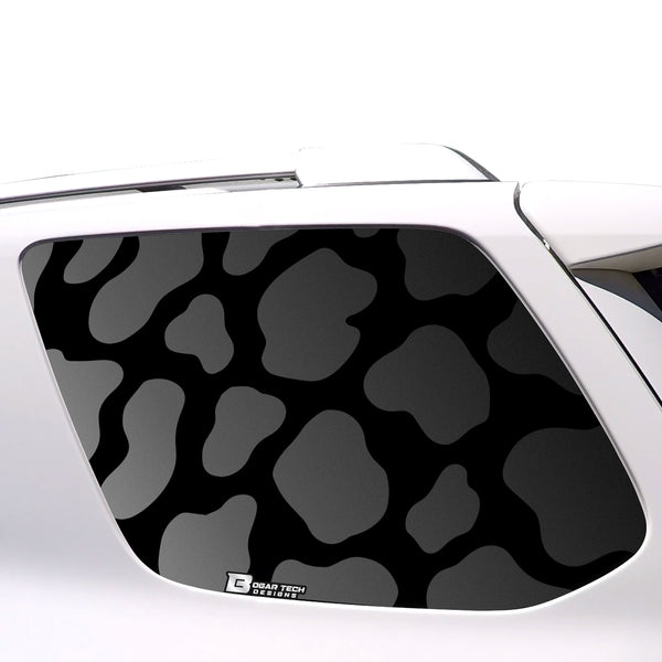Precut Cow Print Rear Side Quarter Window Decal Stickers Fits Toyota 4Runner 2010-2024