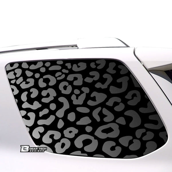 Precut Leopard Cheetah Rear Side Quarter Window Decal Sticker Fits Toyota 4Runner 2010-2024