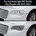 Head Light Head Light Overlay Tint Film Sticker Fits Chrysler 300 C 2015-2023