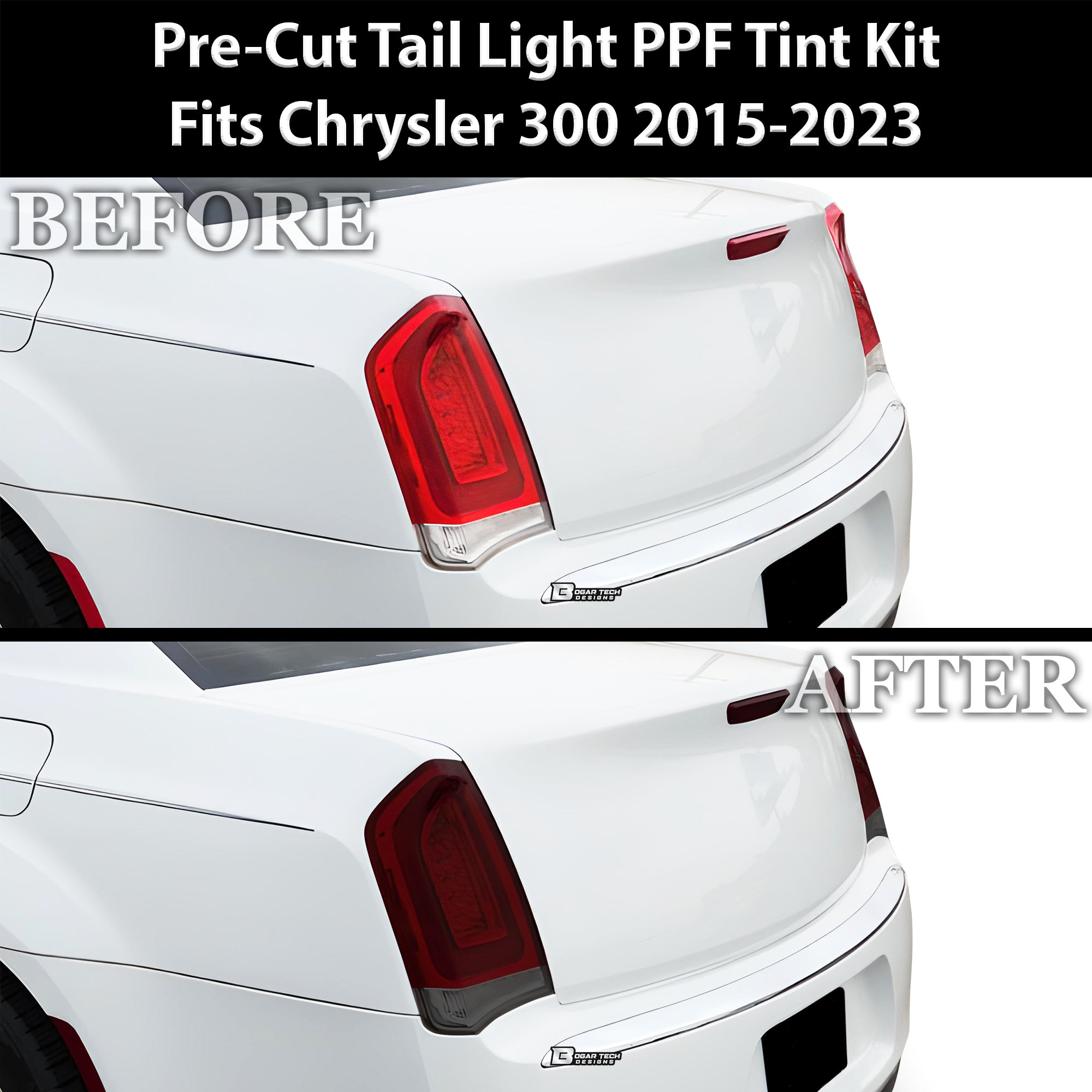 Head Light Head Light Overlay Tint Film Sticker Fits Chrysler 300 C 2015 - 2023 - Bogar Tech Designs