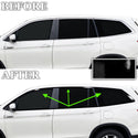 Window Vinyl Chrome Delete Trim Blackout Decal Stickers Overlay Film Fits Honda Pilot 2016 - 2022