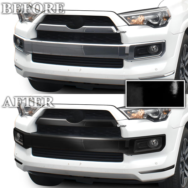 Vinyl Chrome Delete Wheel Sides Front Rear Bumper Trim Blackout Decal Stickers Overlay Film Fits Toyota 4Runner 2014-2024