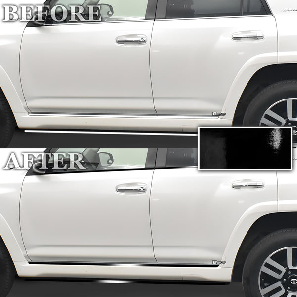 Vinyl Chrome Delete Wheel Sides Front Rear Bumper Trim Blackout Decal Stickers Overlay Film Fits Toyota 4Runner 2014-2024