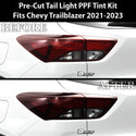 Full Headlight Taillight Precut Smoked PPF Tint Kit Film Overlay Fits Chevrolet Trailblazer 2021 2022 2023