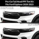 Full Headlight Taillight Precut Smoked PPF Tint Kit Film Overlay Fits Ford Explorer 2020-2024